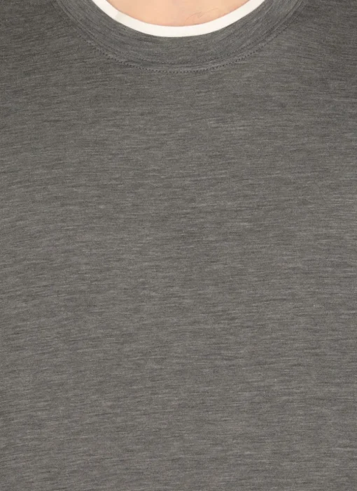 T-shirt in seta e cotone